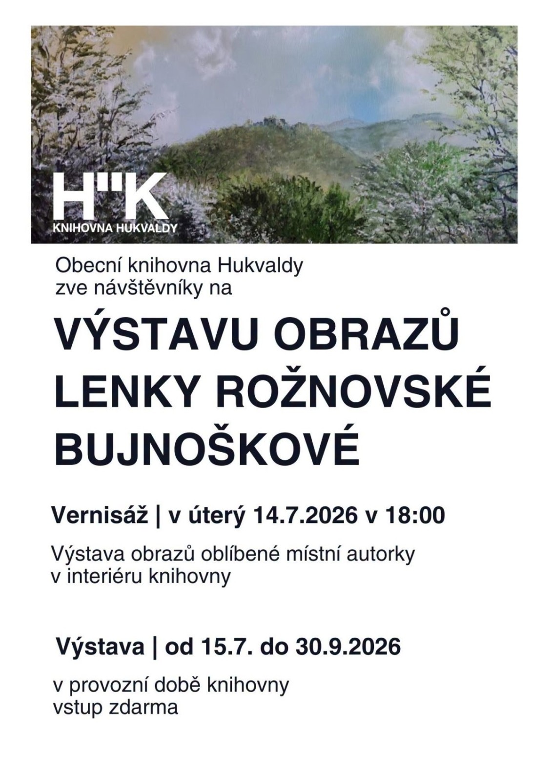 VÝSTAVA: Lenka Rožnovská Bujnošková