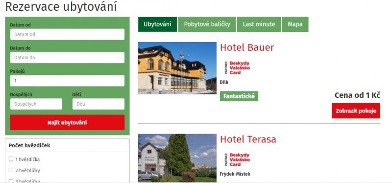 Nový rezervační systém ubytování v Beskydech – ubytovatelé nemusí platit provizi z rezervací
