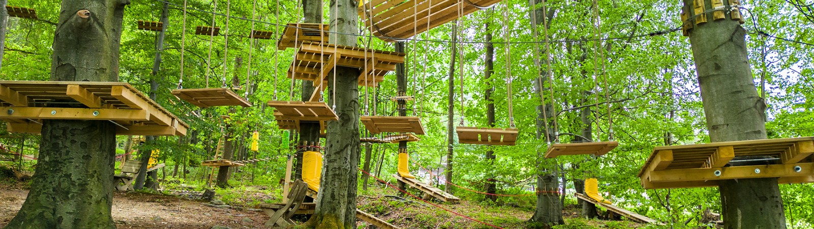 Lanový park v BoboParku v Čeladné