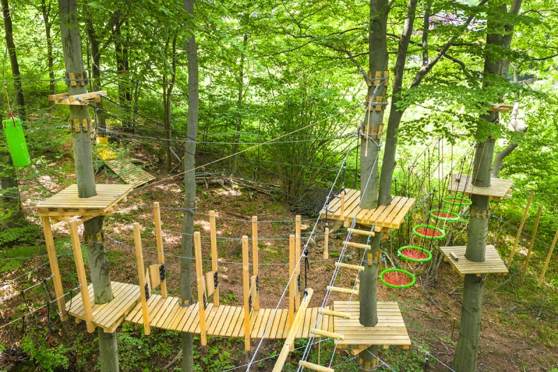 Lanový park v BoboParku v Čeladné