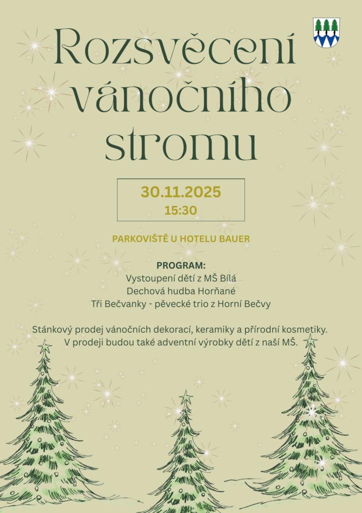 Bílá - Rozsvícení vánočního stromečku